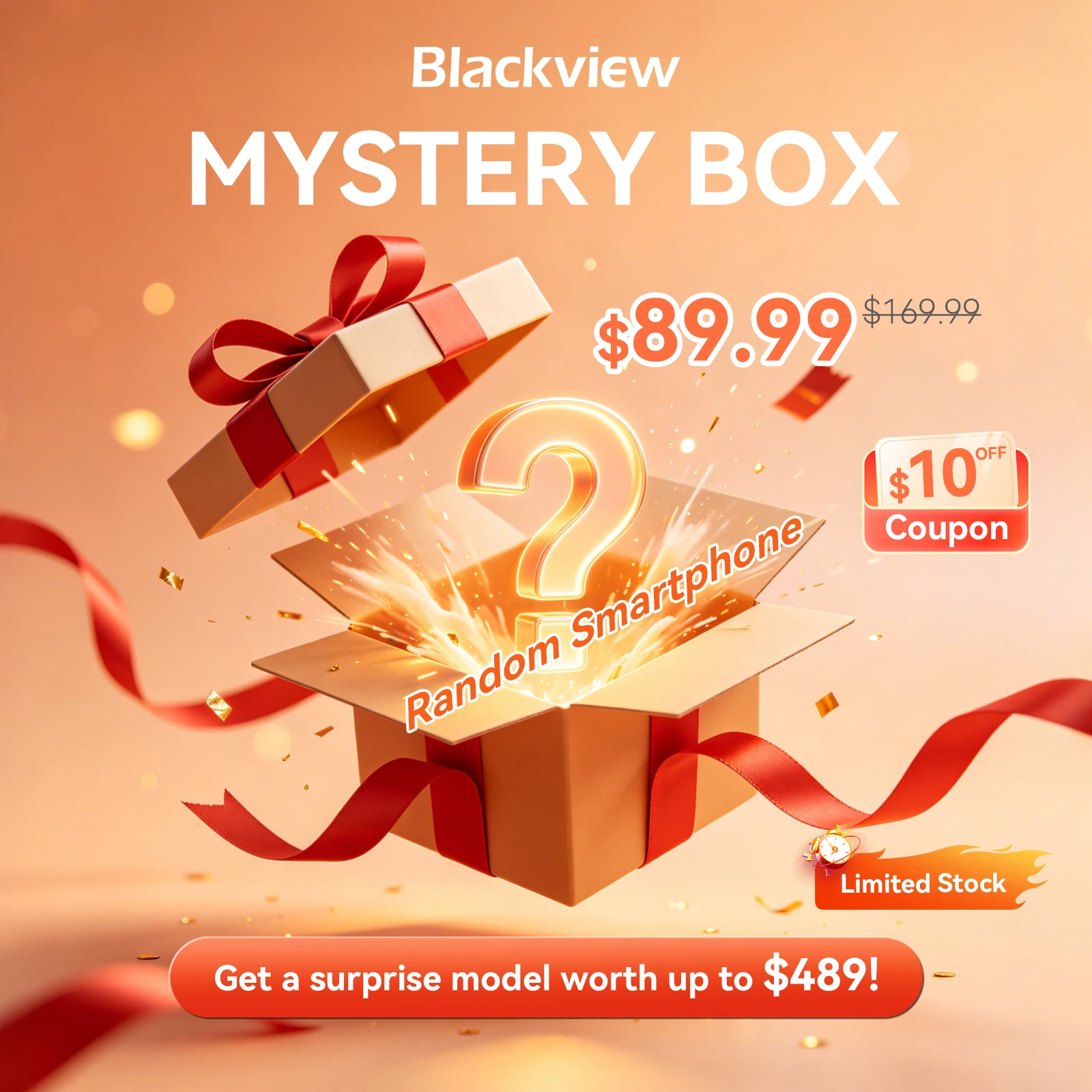 BLACKVIEW ミステリーボックス スマートフォン抽選会-アリエク特価アラート