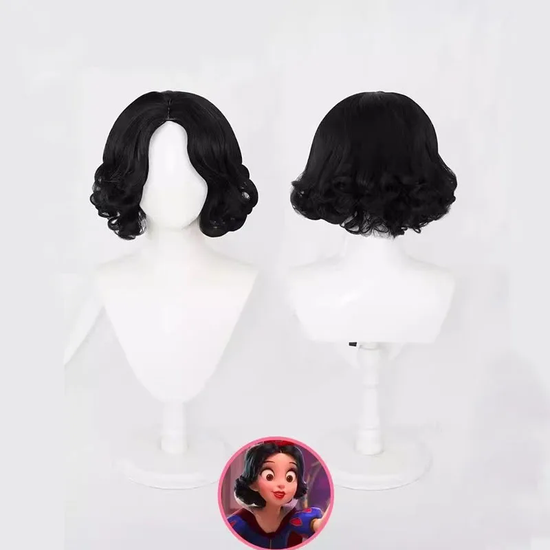 

1 piece black natural short curly wig for Snow White cosplay from anime Grimm's Fairy Tales