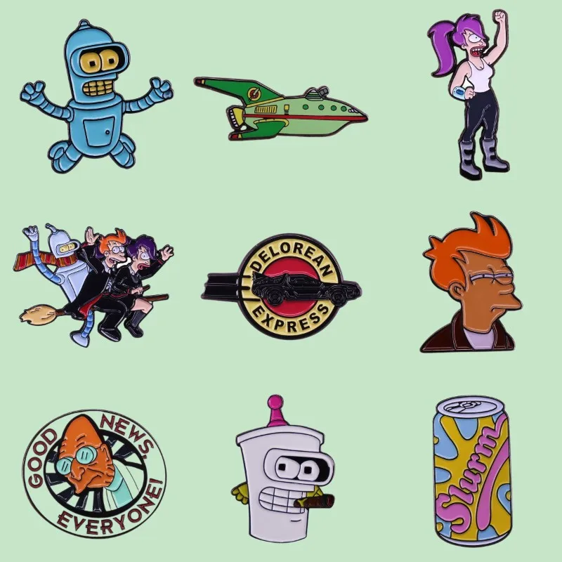 Pin de solapa de TV de películas cómicas de comedia, broche de esmalte de bolsa de envío, insignias de dibujos animados, regalo de joyería de moda para mujer, venta al por mayor