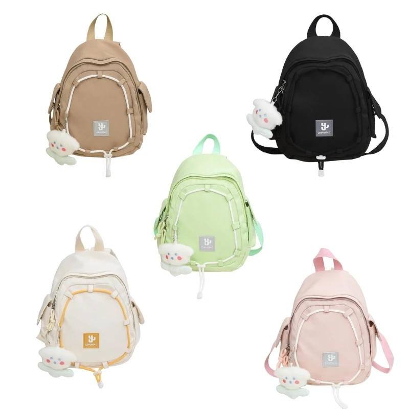 Mochila escolar pequeña y encantadora para estudiantes, versión coreana, con adorno