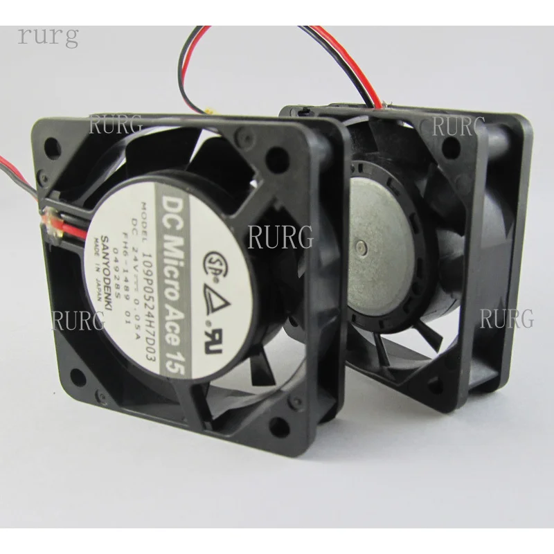 R+ 1-piece Sanyo 109P0524H7D03 50x50x15mm 5015 24V 0.05A DC cooling fan with 2-pin connector