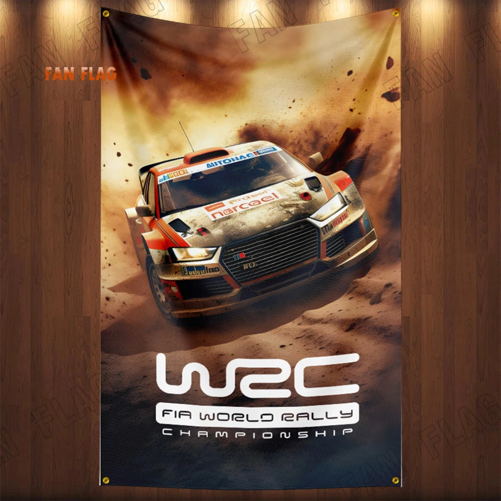 90x150CM World Rally Championship WRC Flag Banner Polyester Printed Garage or Outdoor Decoration Tapestry