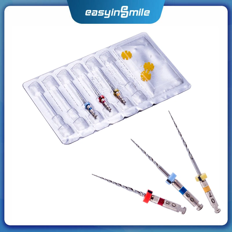 

3 шт./упак., файлы Easyinsmile для лечения зубов, эндофайлы для восстановления корневых каналов, роторный напильник Niti # 07/08/09