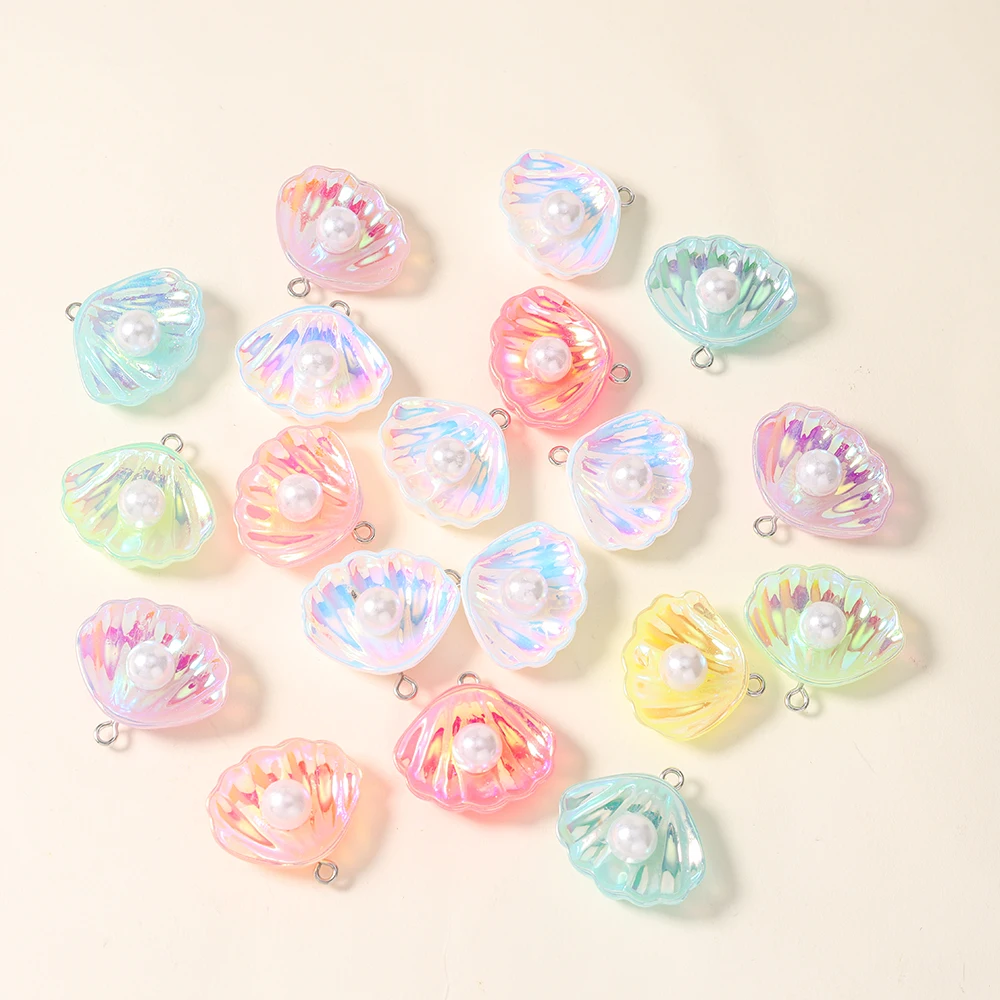 10 buah liontin kerang pantai  - Resin Art Beach Theme ulasan dan harga