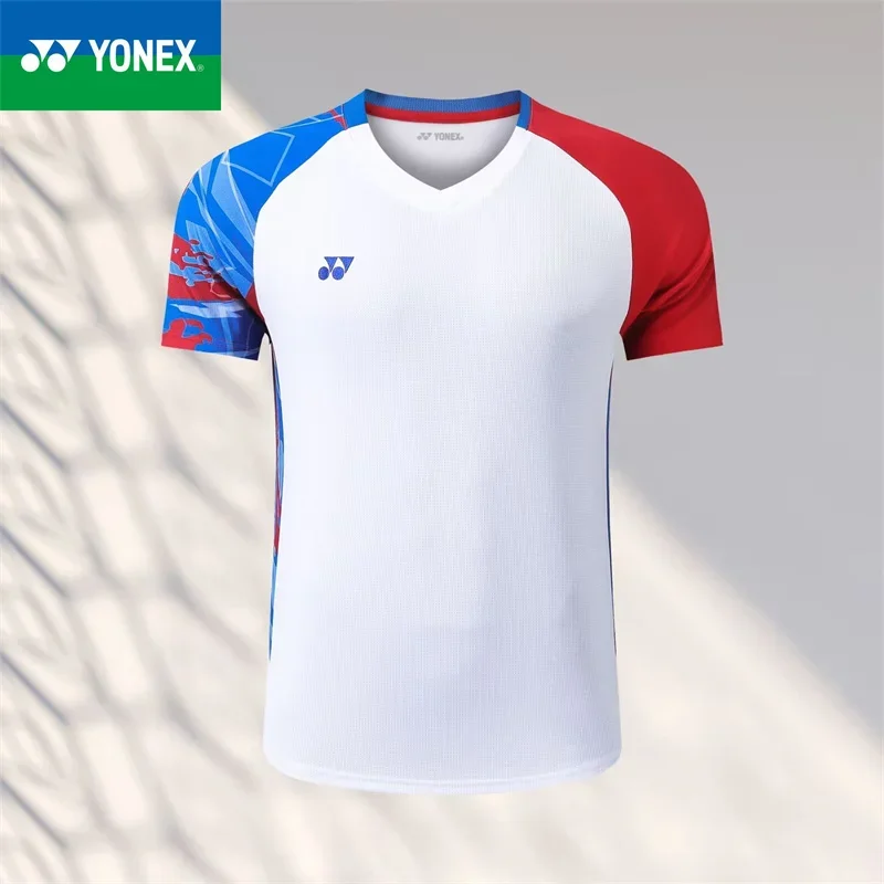 YONEX badminton wear men's and women's sports running quick dry short sleeve shirt T-shirt tennis clothes table tennis clothes