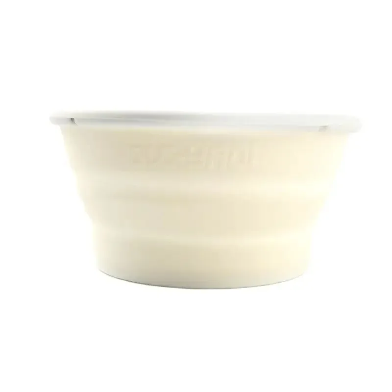 Yaqi White Color Collapsible Silicone Shaving Bowl For Travel