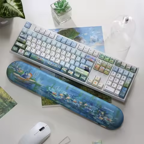 Monet Van Gogh Muxia Keycaps Painting Style Cherry Profile PBT Five-sided Heat Sublimation Custom Mechanical Keyboard Keycaps