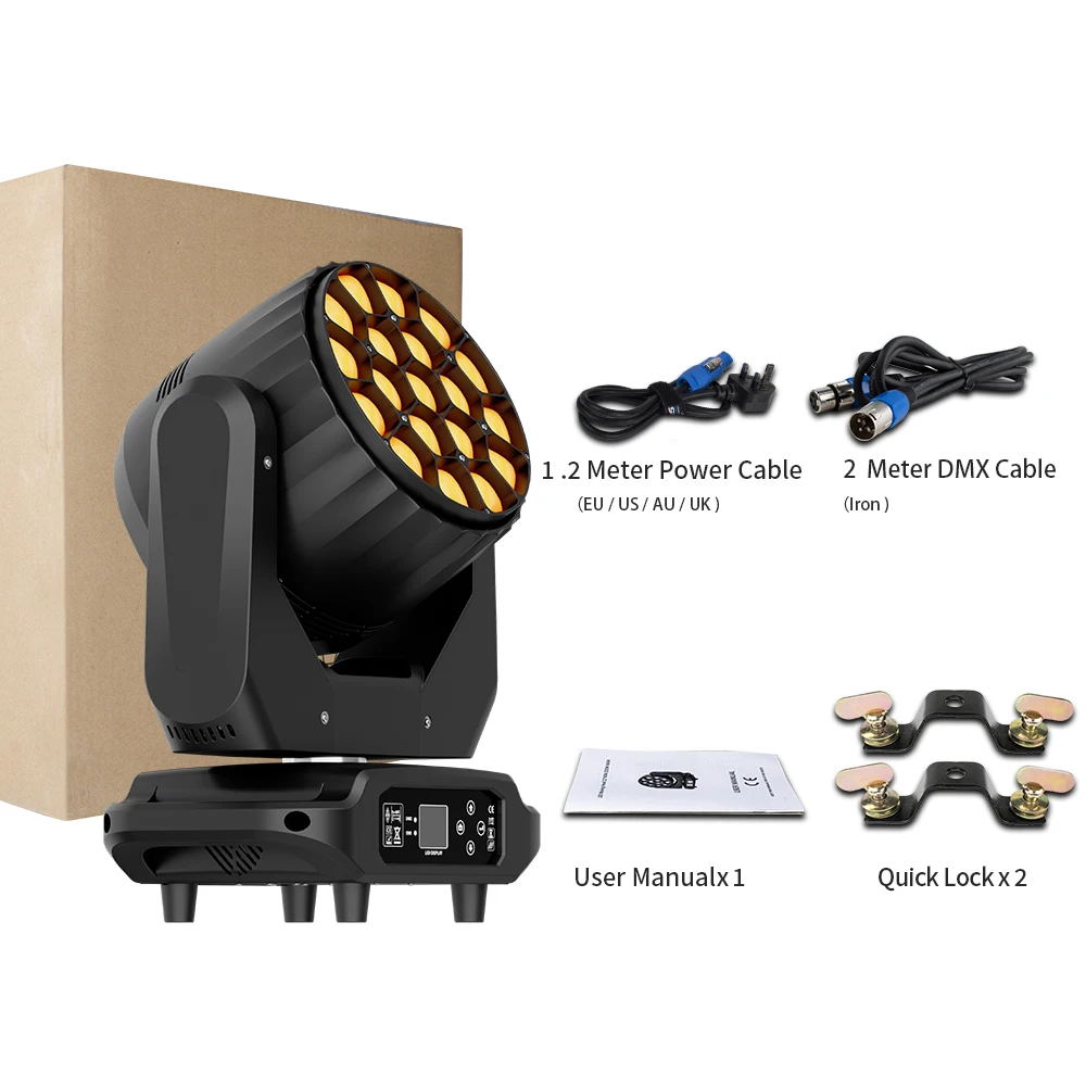 JMS WEBB 1 pièces faisceau de Zoom LED + lavage 19x20W et 19x40W grands yeux d'abeilles RGBW lumière principale mobile pour DJ Disco boîte de nuit scène de Concert