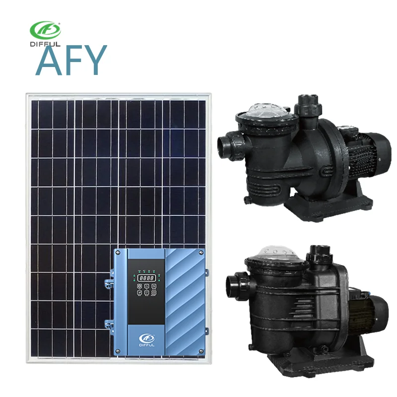 Solar Powered Hybrid AC DC Swimming Pool Pump for Solar Energy Systems Pool Filtration Equipment Renewable Energy Water