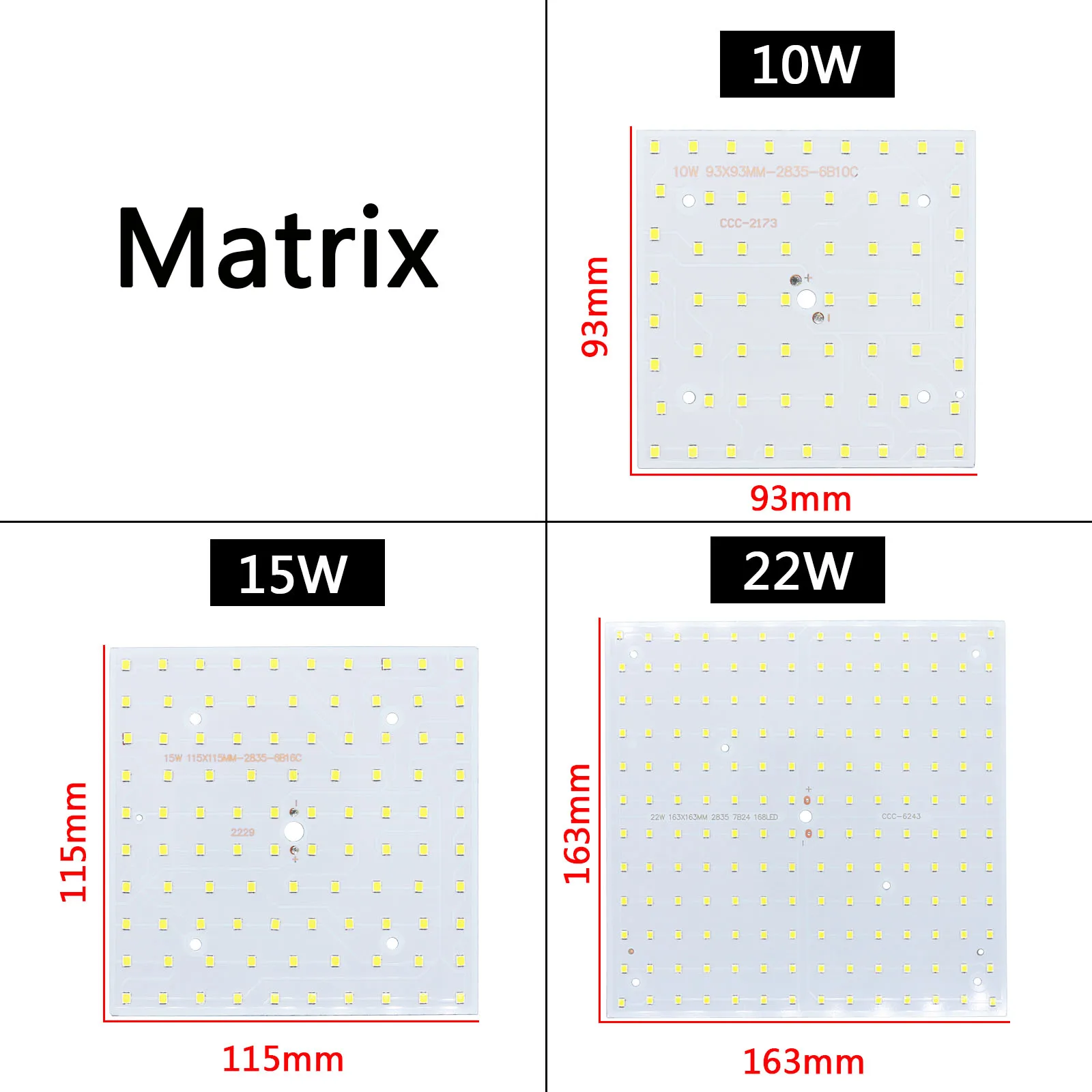 Matrice LED ronde COB à haute luminosité SMD2835, puce 10W 15W 22W, accessoires d'éclairage, budgétaire, ampoule bricolage