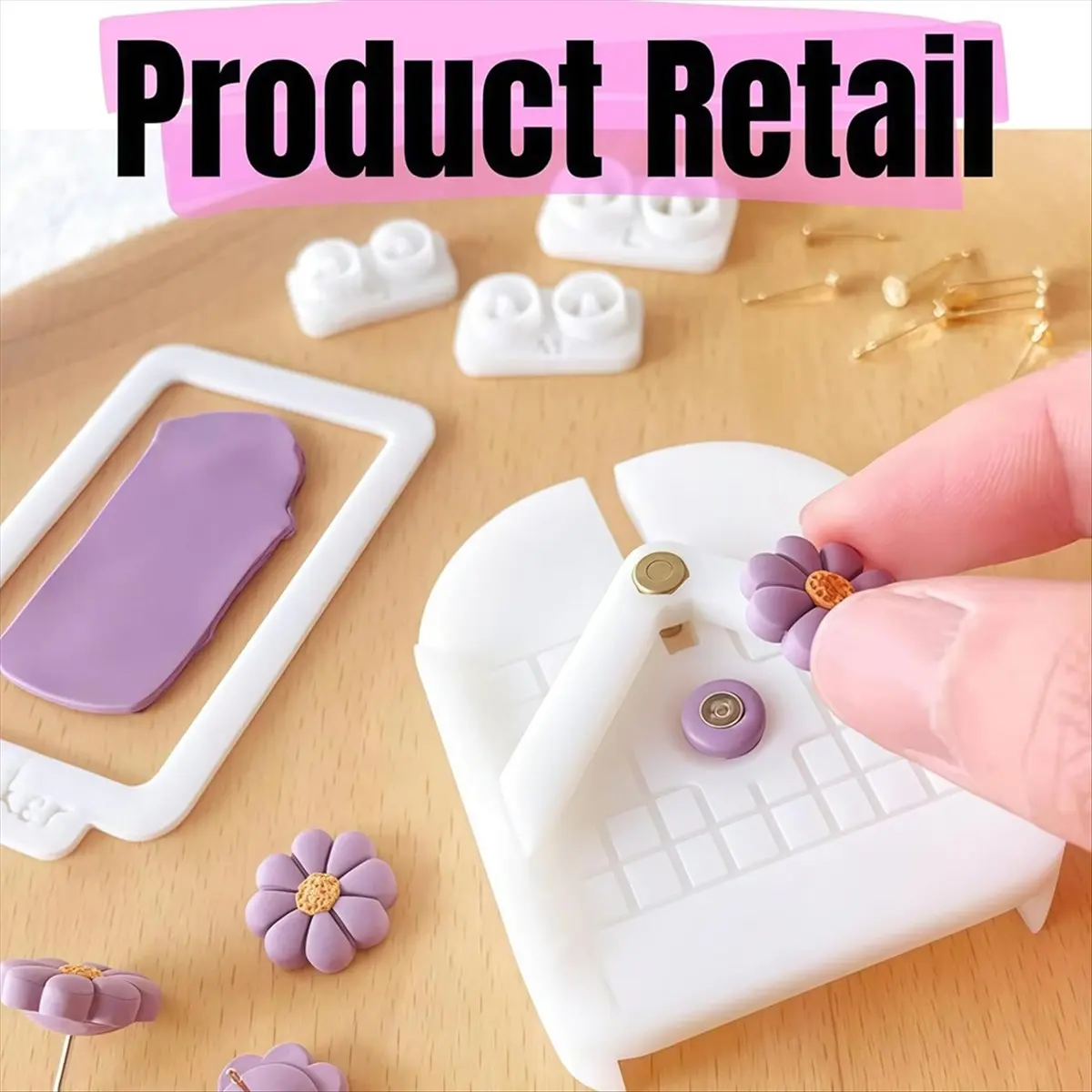 Best sales 2026 9 Pcs Stud Post Embedding Tool for Polymer Clay Tools, Air Dry Clay Tools for Clay Jewelry