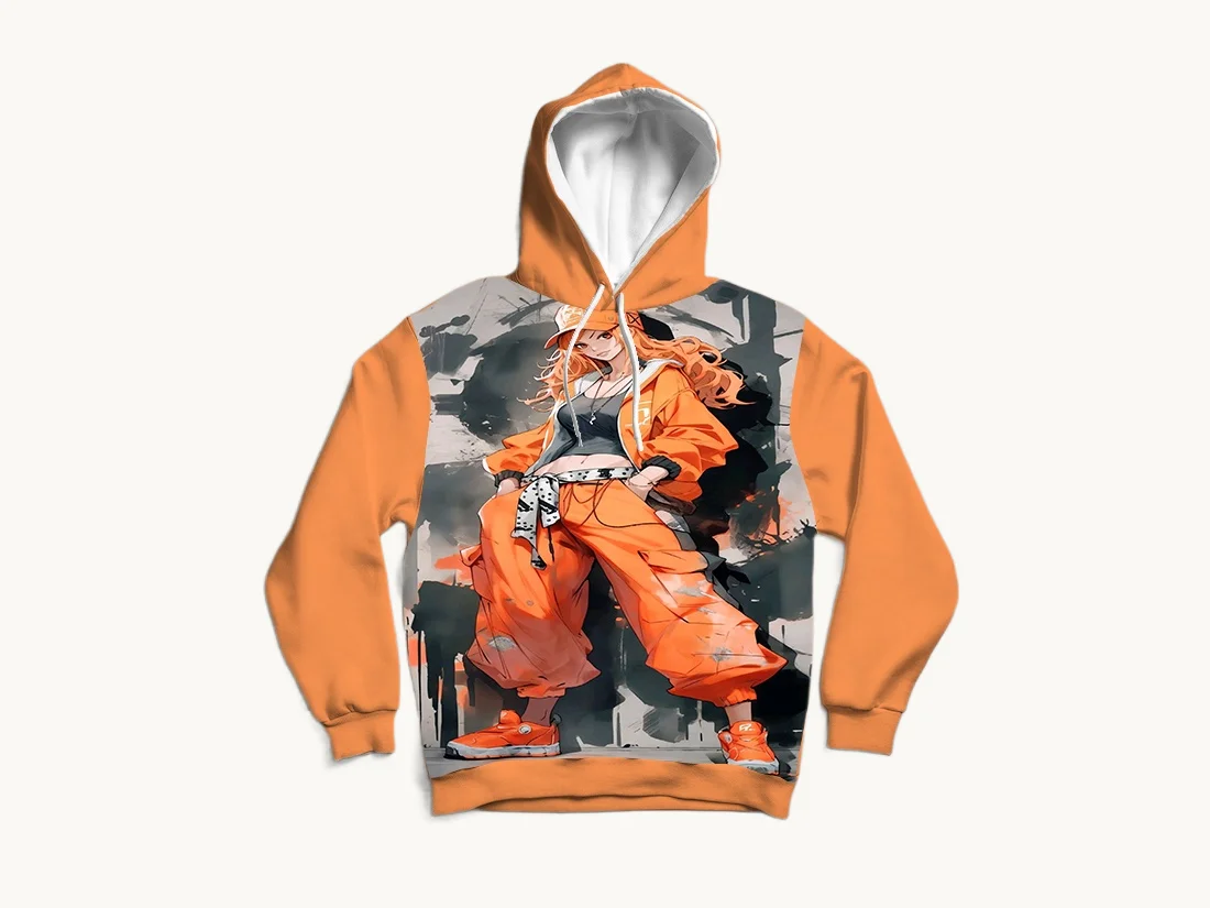 2025/26 Ultima serie One Piece da uomo alla moda 3D stampato autunno/inverno Street Felpa con cappuccio Top casual da uomo alla moda per adulti