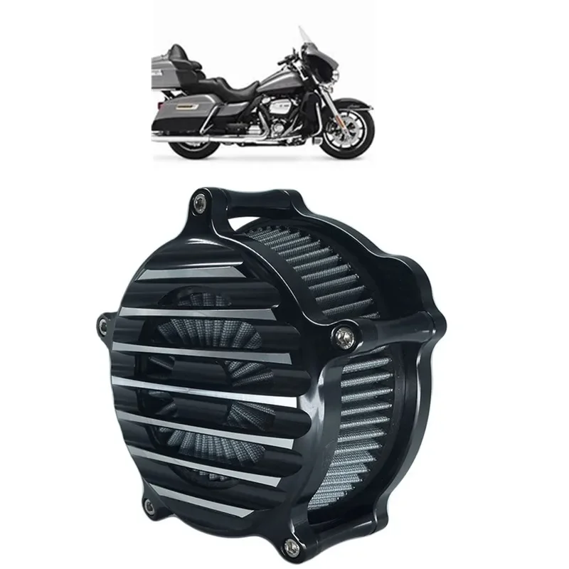 

Для Harley Touring 2017 - up Road King 2017 - up Softail 2018 - up Moto Air Filter ностальгия Вентури Cnc Cut алюминий хром