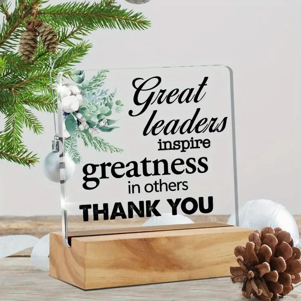 Acrylic Appreciation Plaque  - Desk Sign with Inspirational Quote 