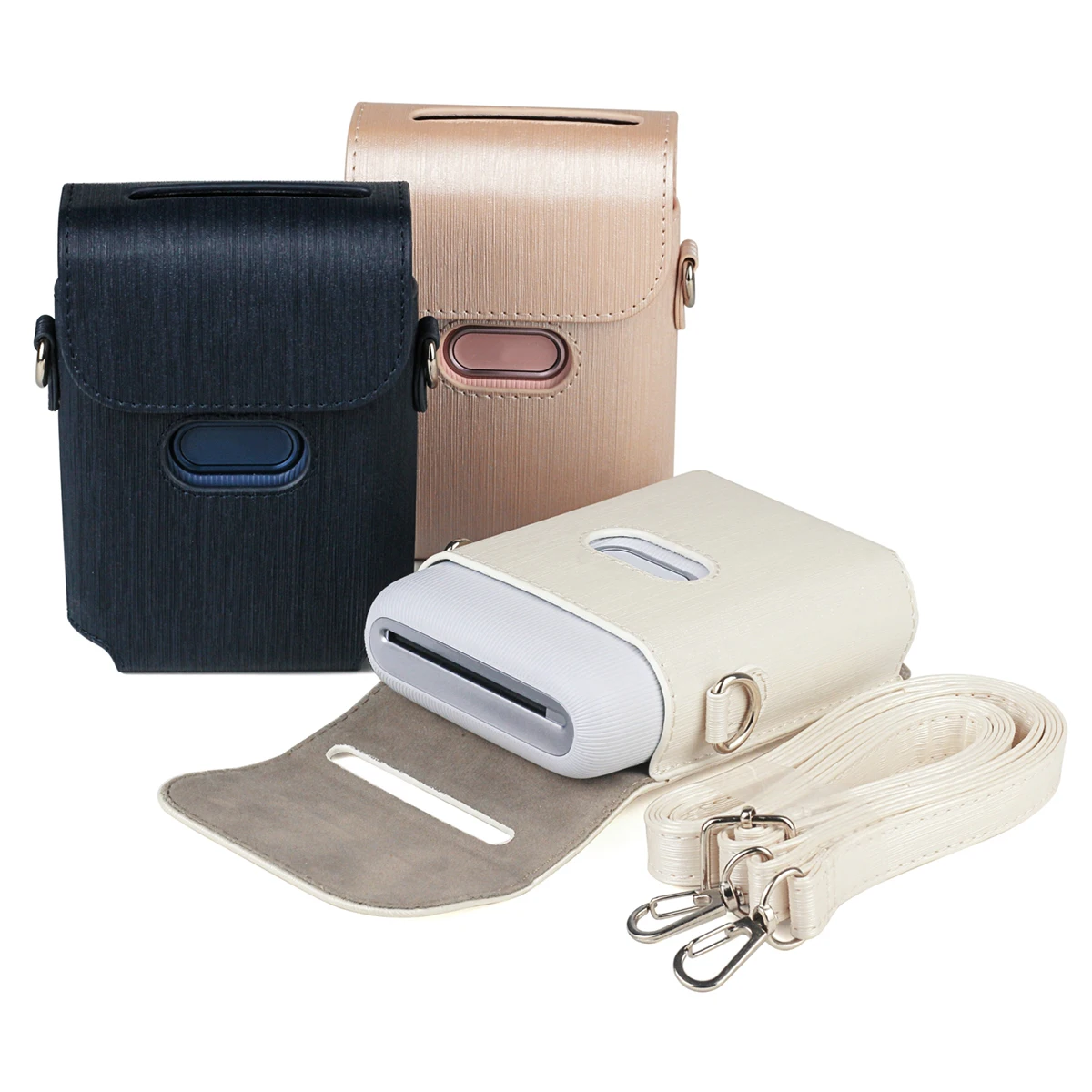 

Instant Camera Case Waterproof Dustproof Mini Crossbody Bag For White Pu Shoulder Bag For Beach Hiking