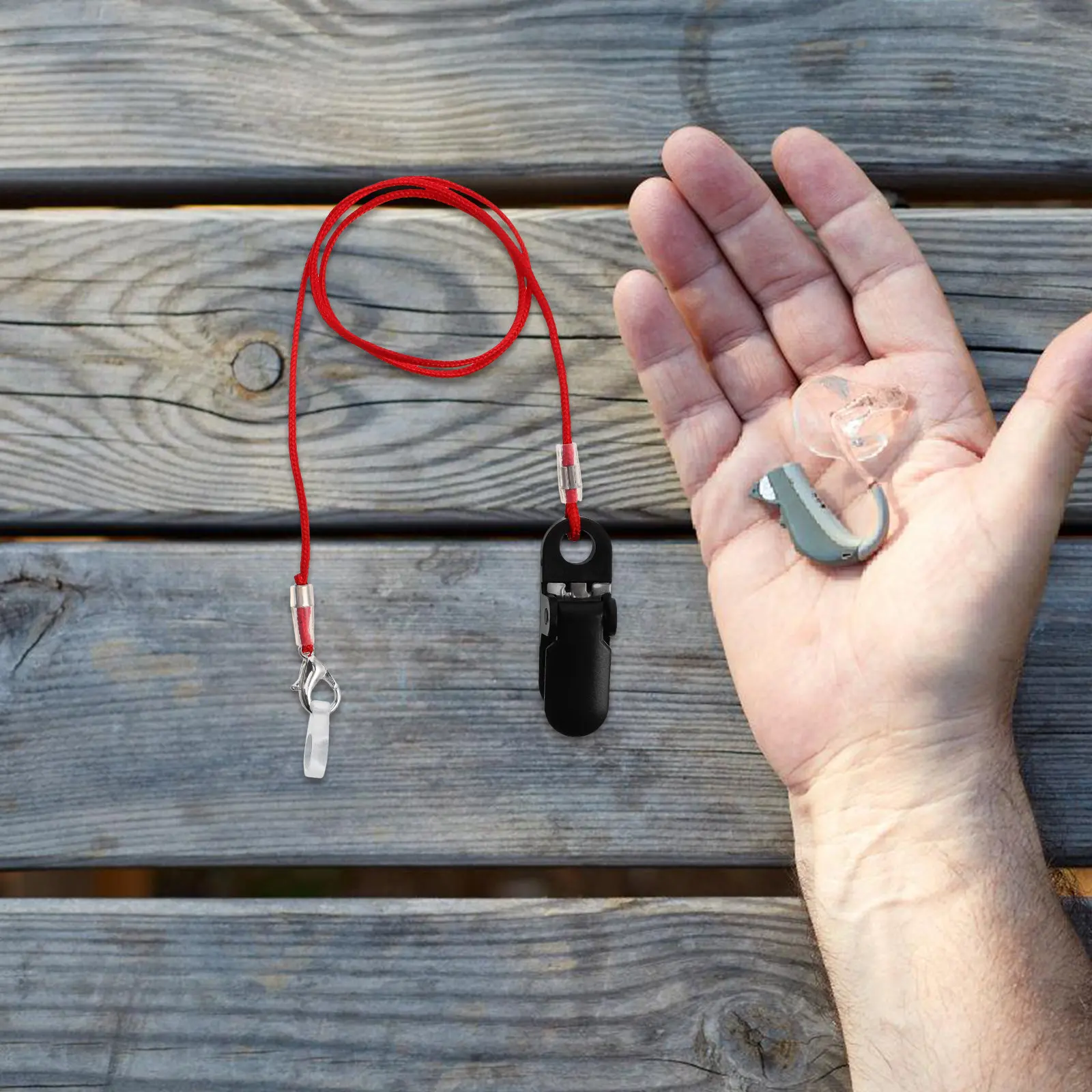 Hearing Amplifier Anti-Lost Lanyard Adjustable Clip Safety Rope Secure Retainer Comfortable Behind-Ear Design for All Ages
