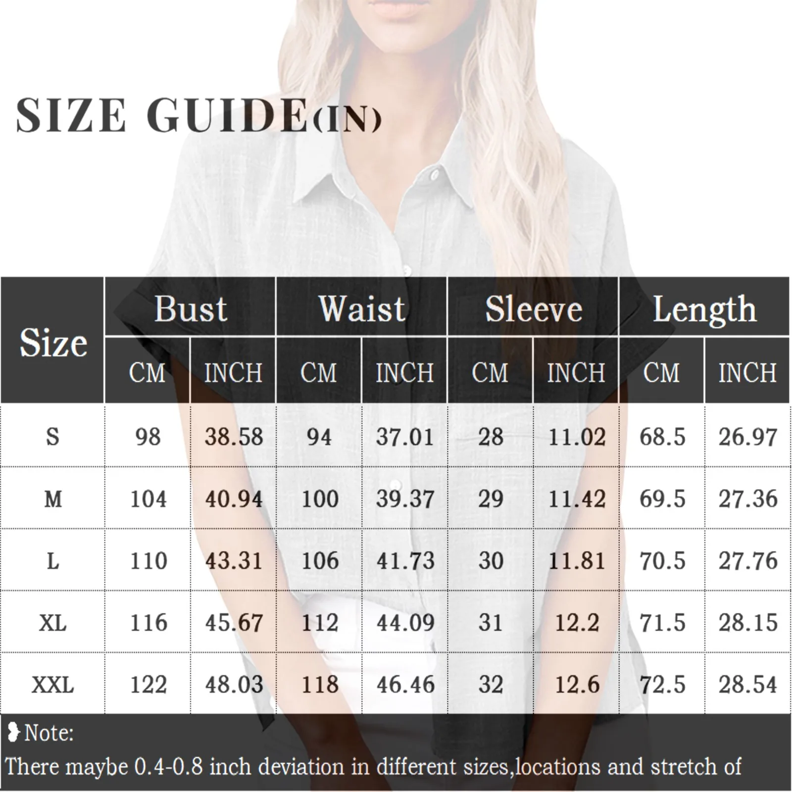 Women\'s Simple and fashion shirt Casual Classic Shirts Cotton Linen Short Sleeve Lapel Button Down Shirt temperament Tops traf