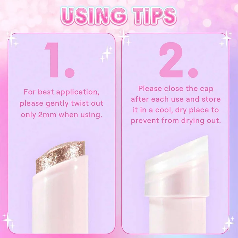 Destaque sombra de olho de longa duração hit cristal geléia sombra de olho de alto brilho super brilhante multi-cor sombra de olho destaque vara