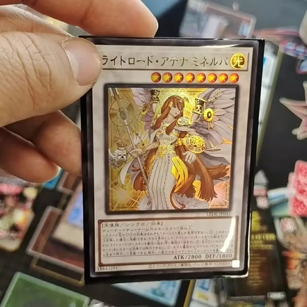 

Монстры для дуэли Yugioh Konami LEDE-JP043 minva, Lightsworn Athena Ультра редкая японская коллекция Мятная карточка