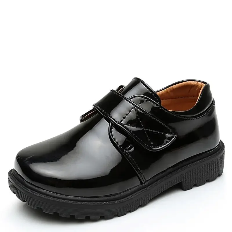 New Boys Leather Shoes British Style School Performance  Kids Wedding Party Shoes White Black Casual Children Moccasins Shoes