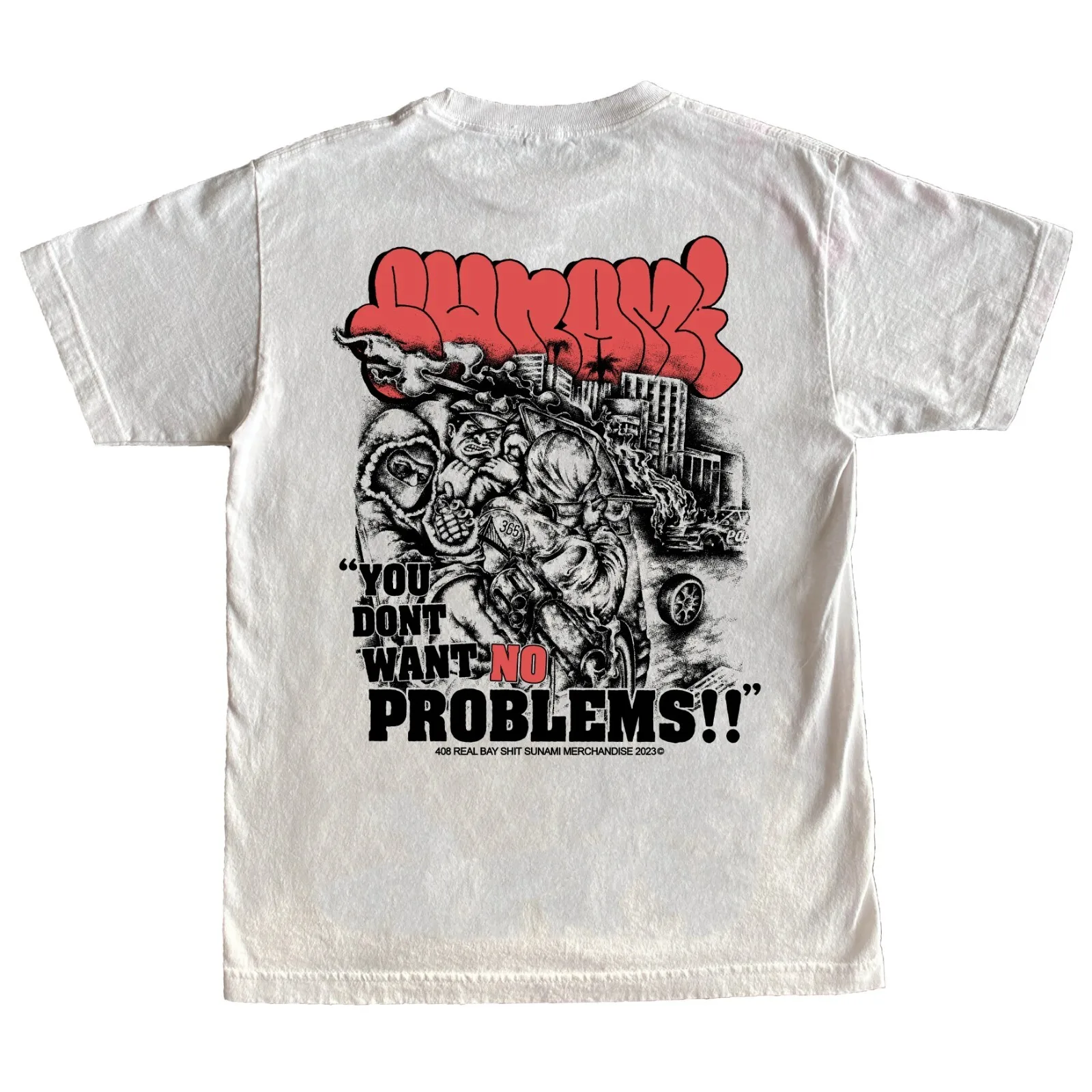 Sunami White Tee Shirt All size S-345XL Unisex Gift For Fans