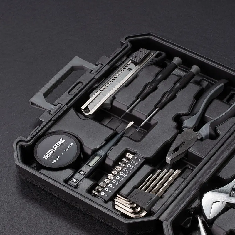 Xiaomi JIUXUN Manual Toolbox Set Hardware Repair Pliers Hammer Measuring Pen Tape Measure screwdriver Portable Tool Combination