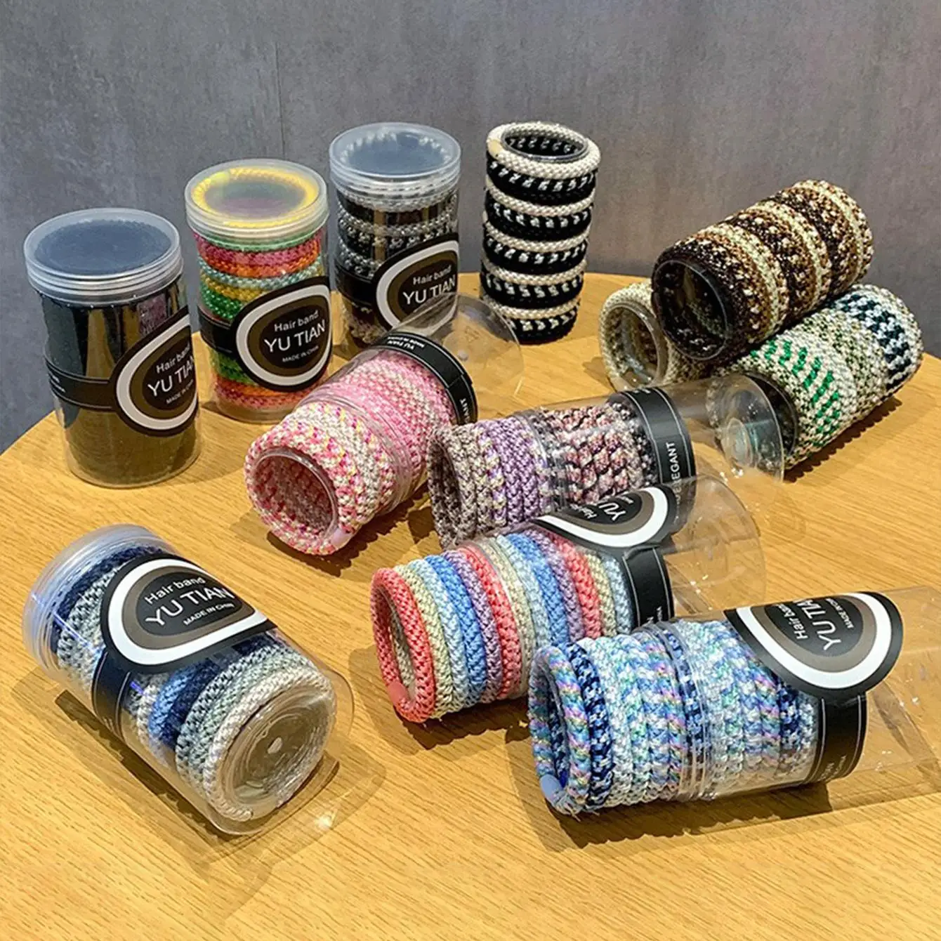 15 pcs of woven high elasticity hair bands for women's hair tie basic rubber bands thickened high ponytail headband accessories image 5