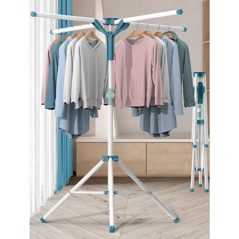 Clothes Drying Racks, Height-Adjustable 52 Inches Updated Version,Stainless Steel for Indoor Outdoor,Length Adjustable Saves