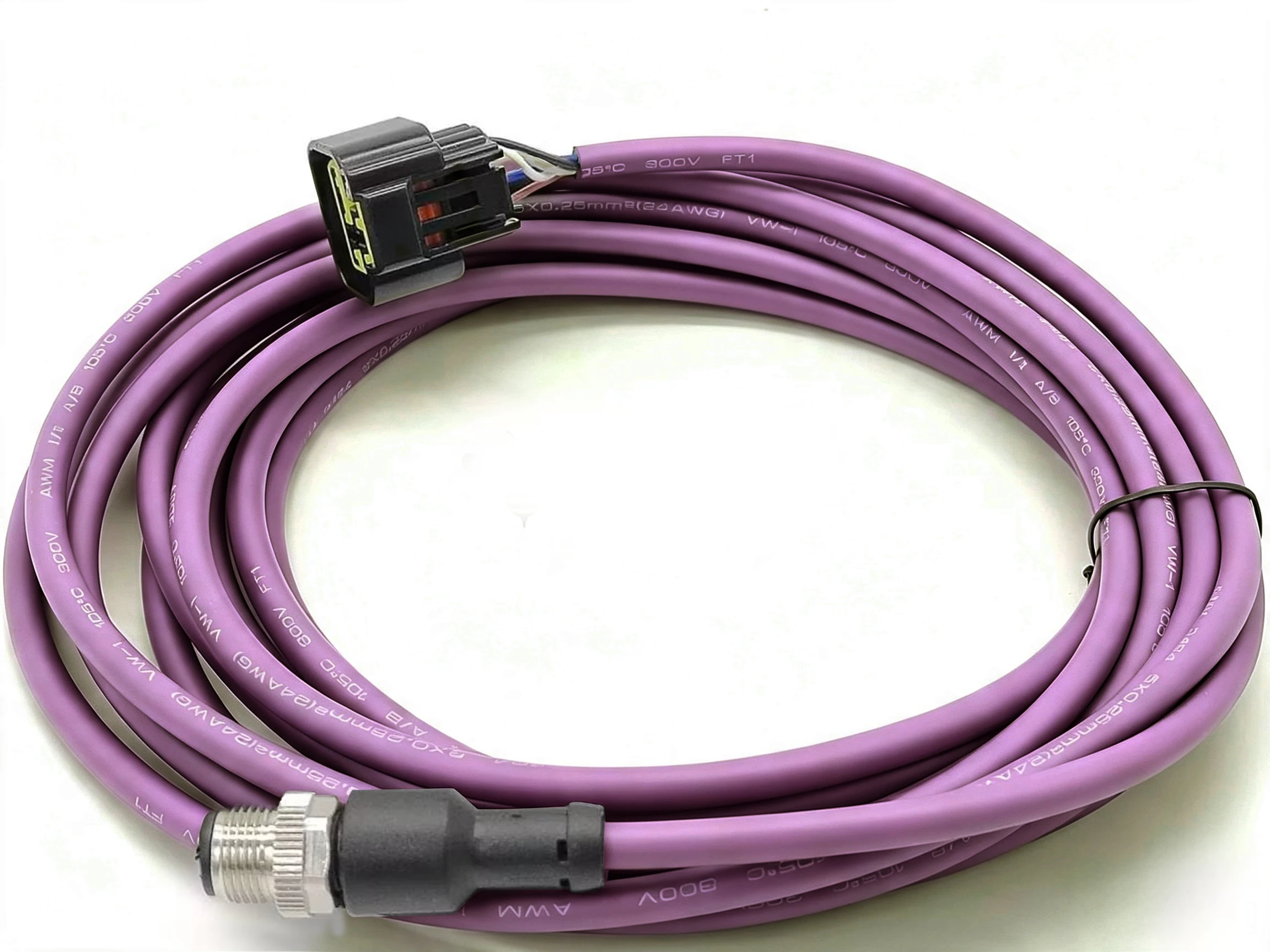 6‑Pin to M12 5‑Pin Male NMEA2000 N2K Cable 5 Meter With T‑Connector IP67 Waterproof Marine Vessel Network Connection Wire