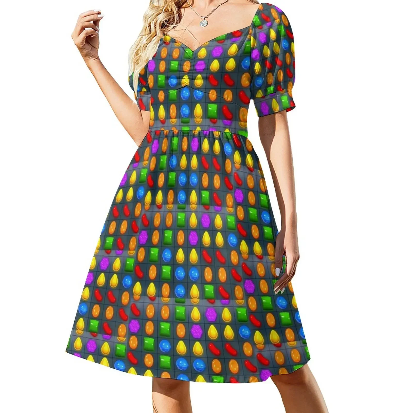 

2022 All New candy crush Sleeveless Dress wedding guest dress 2024 Clothing female