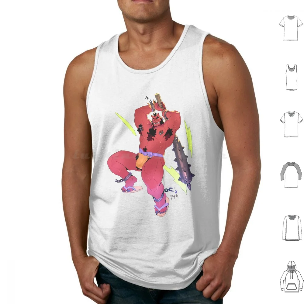 

Bara Oni Rage Bulge Tank Tops Vest Sleeveless Barazoku Bara Bara Muscle Nsfw Six Packs Lewd Hairy Hairy Muscle Hairy Bara