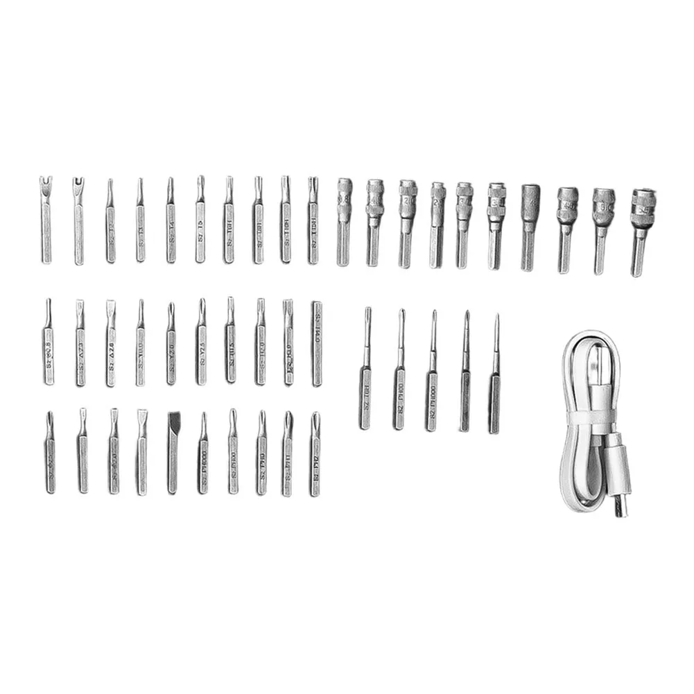 48-In-1 Electric Screwdriver Set USB Rechargeable With LED Light Precision Torque Control For Home Repair Electronic Maintenance