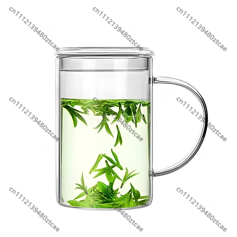 

Thickened Heat Resistant Glass Water Cup, Large Capacity Household Tea Milk Drinking Mug Daily Use Beverage Cup