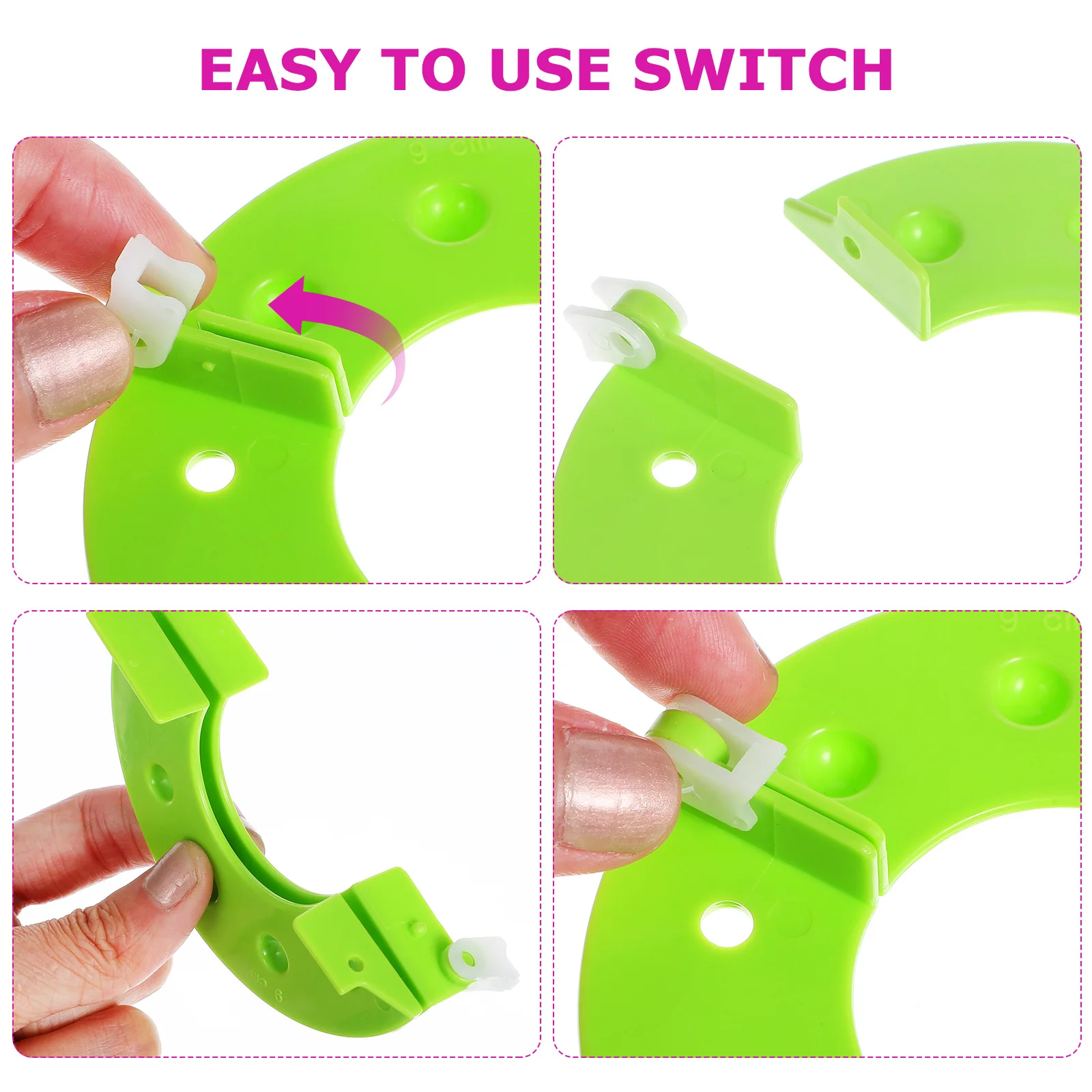 

8Pcs Pompom Makers Plastic Reusable Kit DIY Yarn Wool Craft Tools for Adults Multi Size Fluff Ball