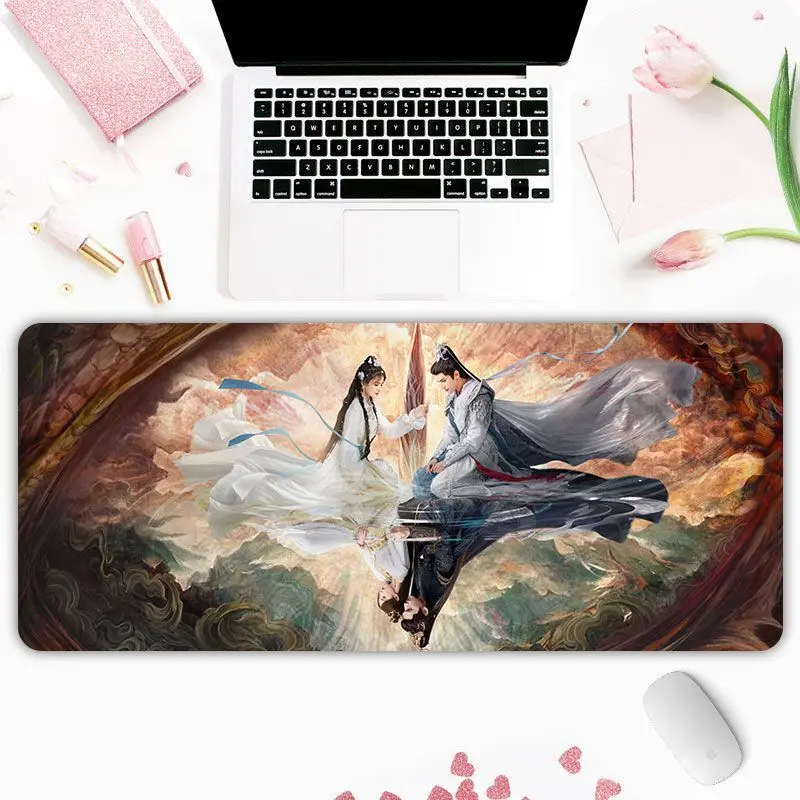 Chinese Drama Till The End Of The Moon Mousepad Keyboard Mouse Set Notebook Desk Protector Big Table Mat Place Pad Textile