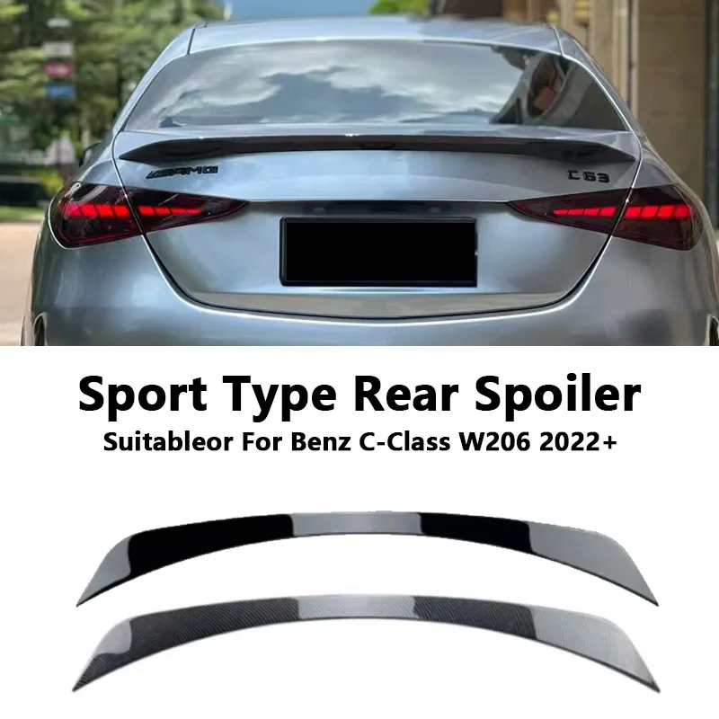 

Rear Spoiler For Mercedes Benz C-Class W206 2022+ Glossy Black Sport Body Kit Rear Trunk Wing Benz Accessories Car Update