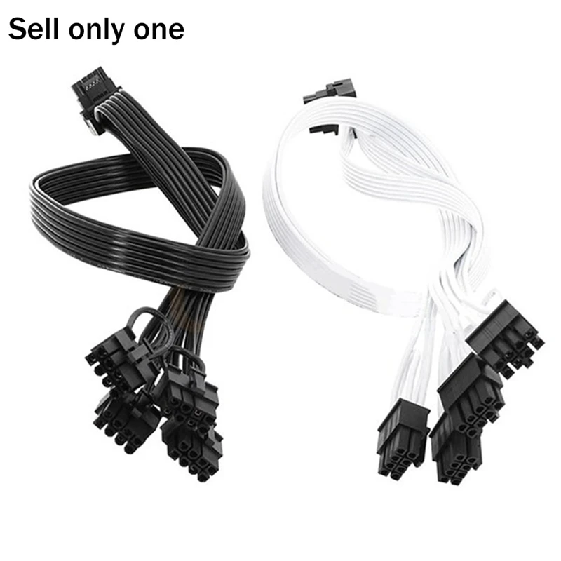 

4XCPU 8Pin To 16Pin Male Video Card Extension Cable PCI-E 5.0 12VHPWR RTX4080 RTX4090 Graphics Card Adapter Cable