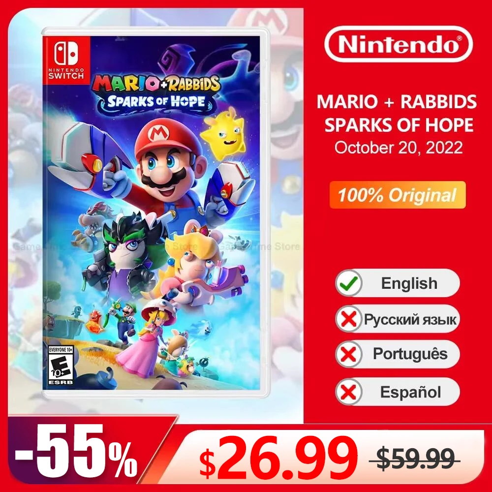 

Mario + Rabbids Sparks of Hope Nintendo Switch Game Deals 100% Official Physical Game Card for Switch OLED Lite Game Console