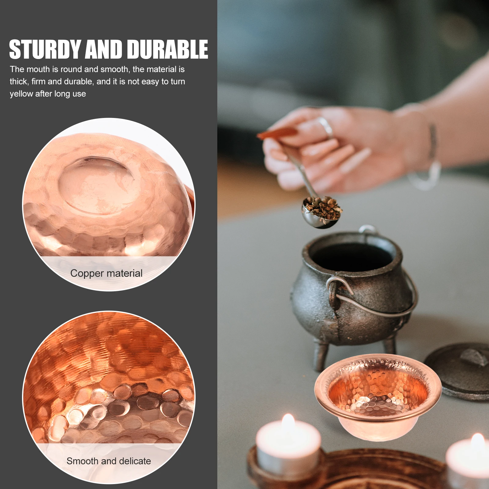 

2pcs Pure Water Offerings Cup Temple Offering Bowl Buddhist Sacrifice Cup Retro Copper Temple Offerings Supplies