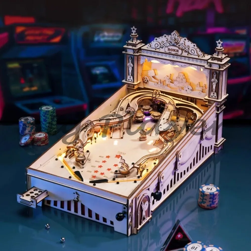 Extreme Difficulty 3D Mechanical Pinball Model Manual Assembly Music Puzzle Tool Box