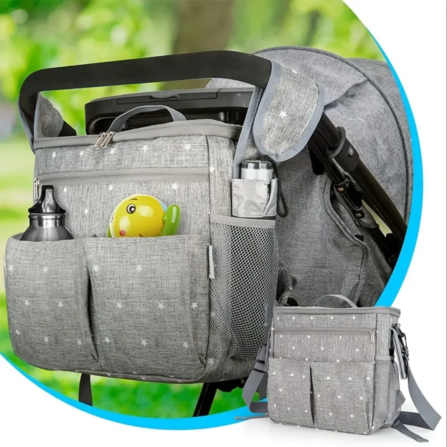 Sac à dos multifonctionnel portable pour maman et bébé, sac à lait, sac à couches, sac de poussette, 138