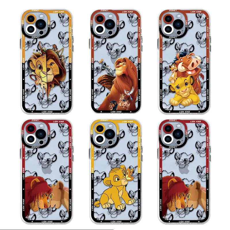 Case for Apple iPhone 11 12 Mini 8 XR 15 Plus 7 6s 14 Pro X XS SE 13 Pro Max Cartoon Disney The Lion King Simba Cover