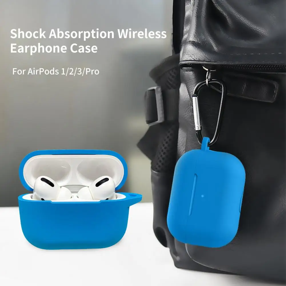 Headphone Cushion All inclusive Earphone Cover Silica Gel Shock Absorption Wireless Earphone Case for 1/2/3/Pro