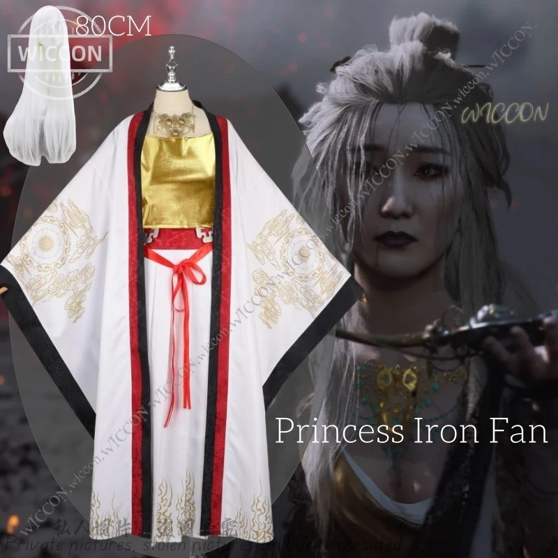 Princess Iron Fan Game New Role Play Cosplay Costume Wig Black Myth: Wukong Comic-Con Character Disguise Princess Iron Fan