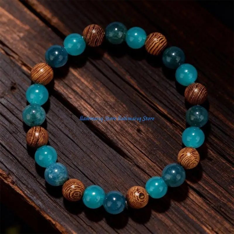 573B Elegant Adjustable Beaded Bracelet Crafted From Natural Stone And Resin For A Unique Layer Look
