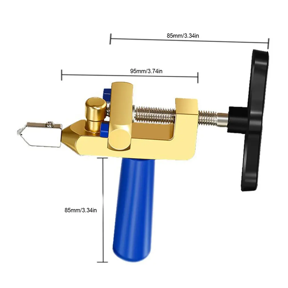 Cortador de vidrio de diamante profesional para corte de azulejos de vidrio, juego de cortadores de vidrio 2 en 1, herramientas de construcción manuales, herramienta de corte de espejo