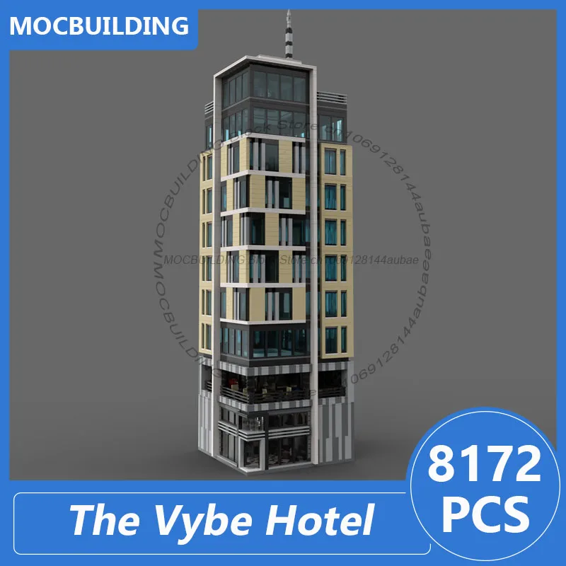 

Конструктор The Vybe Hotel (модель MOC) из 8172 деталей: Сборные кирпичики для архитектурных моделей, креативные развивающие игрушки, рождественские подарки