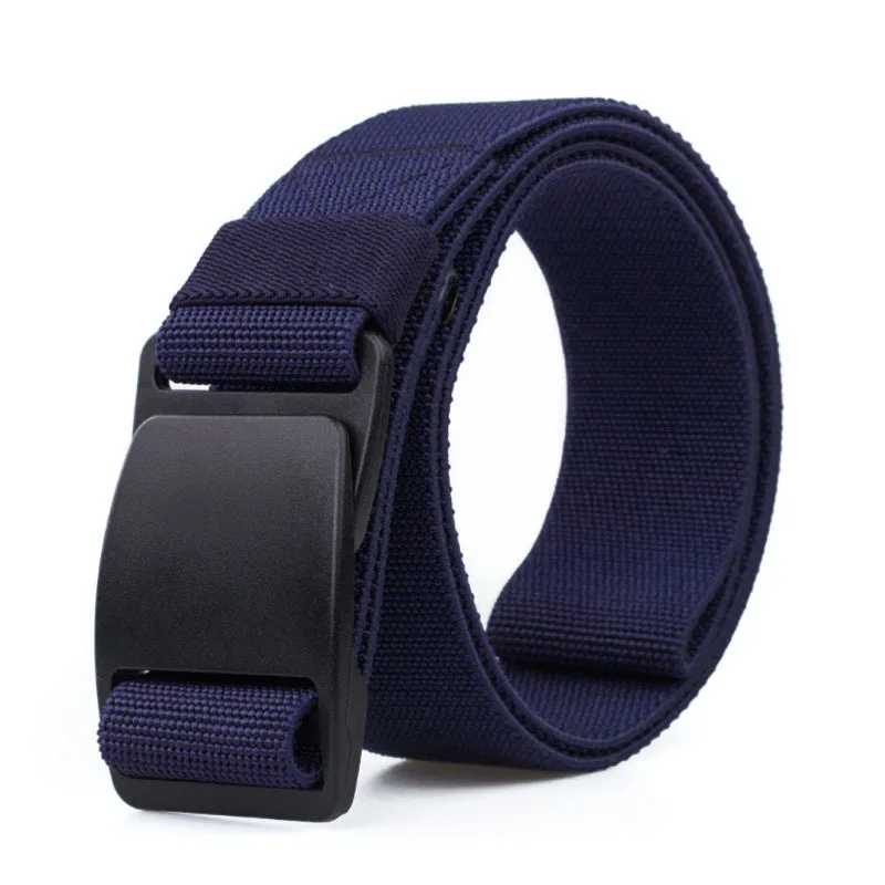 120CM Width 3.8CM Simple Convenient Navy Blue High Quality Men Belt Luxury Elastic Outdoor Buckle Nylon Manufacturers Factory