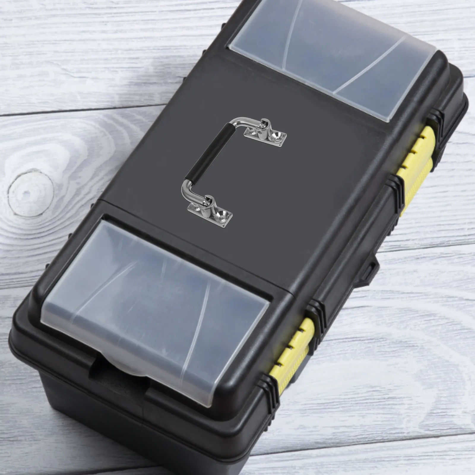 

Складная ручка из нержавеющей стали с резиновым покрытием для тяжелых условий эксплуатации, для ящиков, шкафов, кейсов, сейфов