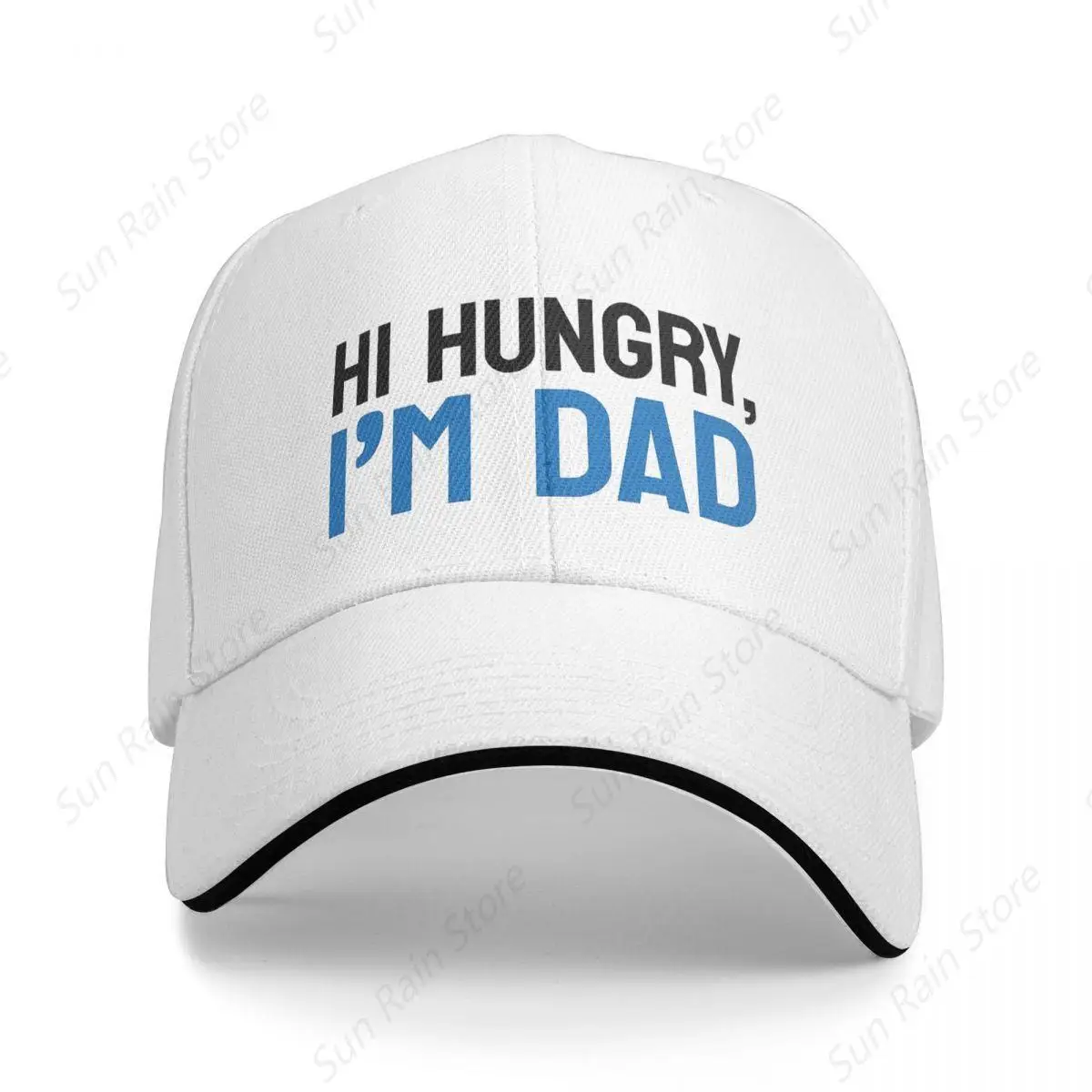 Hi Hungry, I'm Dad Cap Fashion Casual Baseball Caps Adjustable Hat Hip Hop Summer Unisex Baseball Hat Customizable Polychromatic